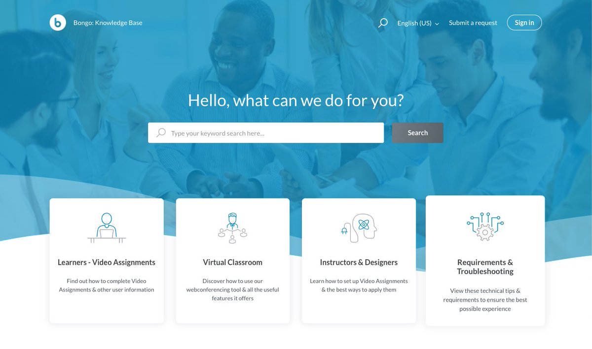 TheDCCTL's tweet photo. Looking for @BongoLearn #VirtualClassroom or #VideoAssignment assistance beyond what is available on the CAFE website? Check out the Bongo Knowledge Base filled with step by step guides and tutorials, providing support for you and your students: https://t.co/H4r8UeZ9Zt #edTech https://t.co/rQVFvlsvHU