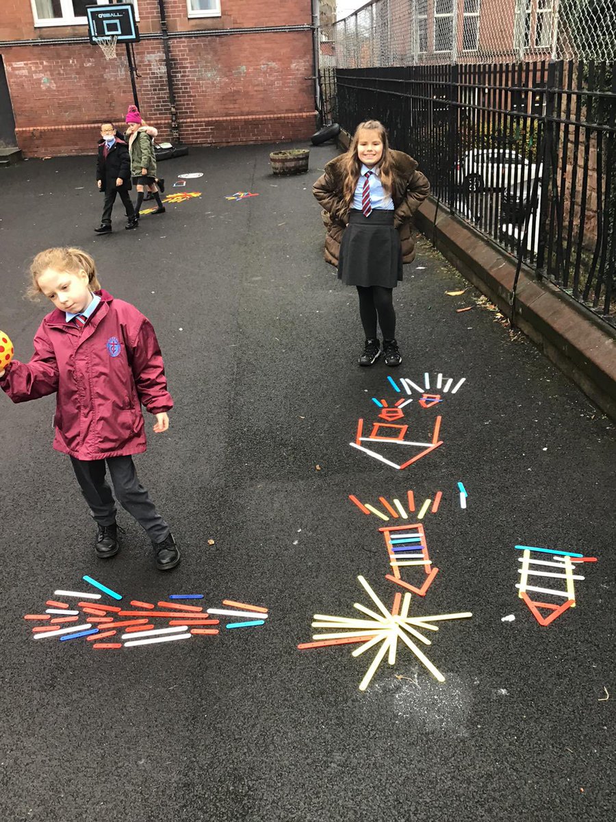 StCharlesGla's tweet image. P4a joined in with the #FireworkFun for #OutdoorClassroomDay today. They were making their own fireworks for bonfire night with #LooseParts in the playground. #OutdoorLearning #OutsideEveryDay #BonfireNight2020 @OutdoorClassDay
