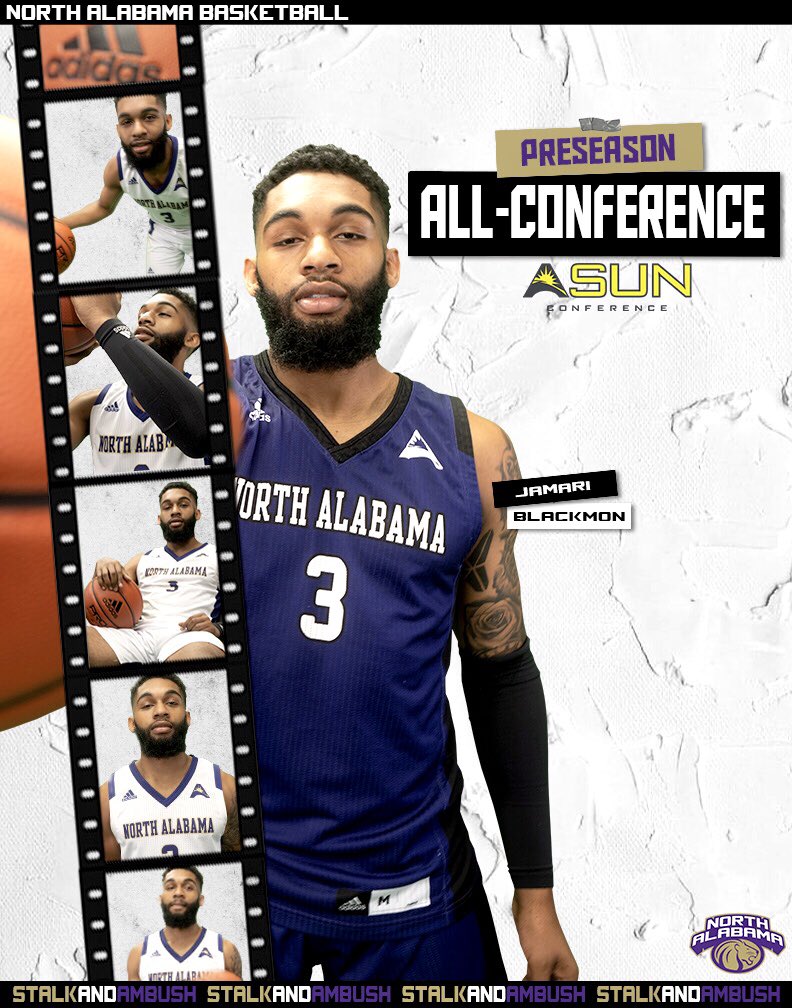 UNA_Basketball's tweet photo. Congratulations to @j_3black and @_hitmanpower for being selected to the @ASUNSports Preseason All-Conference Team.

🔗 https://t.co/HgbLl5wgVA

#StalkAndAmbush 🦁🔥 https://t.co/3yhdysuKrr