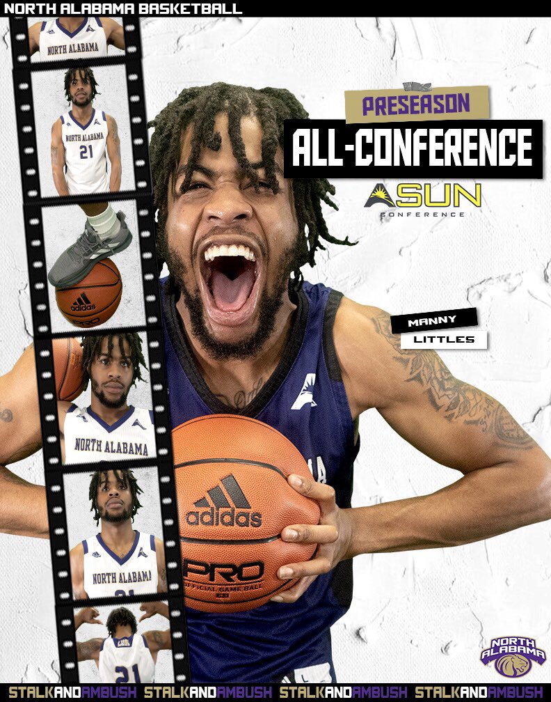 UNA_Basketball's tweet photo. Congratulations to @j_3black and @_hitmanpower for being selected to the @ASUNSports Preseason All-Conference Team.

🔗 https://t.co/HgbLl5wgVA

#StalkAndAmbush 🦁🔥 https://t.co/3yhdysuKrr