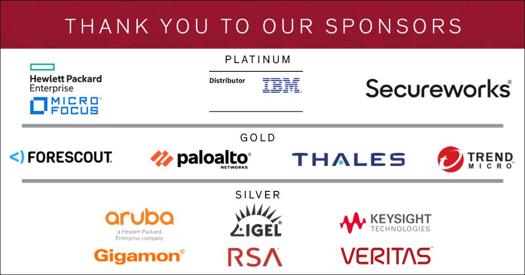 ArrowECS's tweet photo. A huge thank you to all of our #ArrowTechSummit #security sponsors! @HPE @MicroFocus @IBM @Secureworks @Forescout @PaloAltoNtwks @thalesgroup @TrendMicro @ArubaNetworks @IGEL_Technology @Keysight @gigamon @RSAsecurity @VeritasTechLLC https://t.co/V66qmyQ3Bk https://t.co/dARwxlYu22