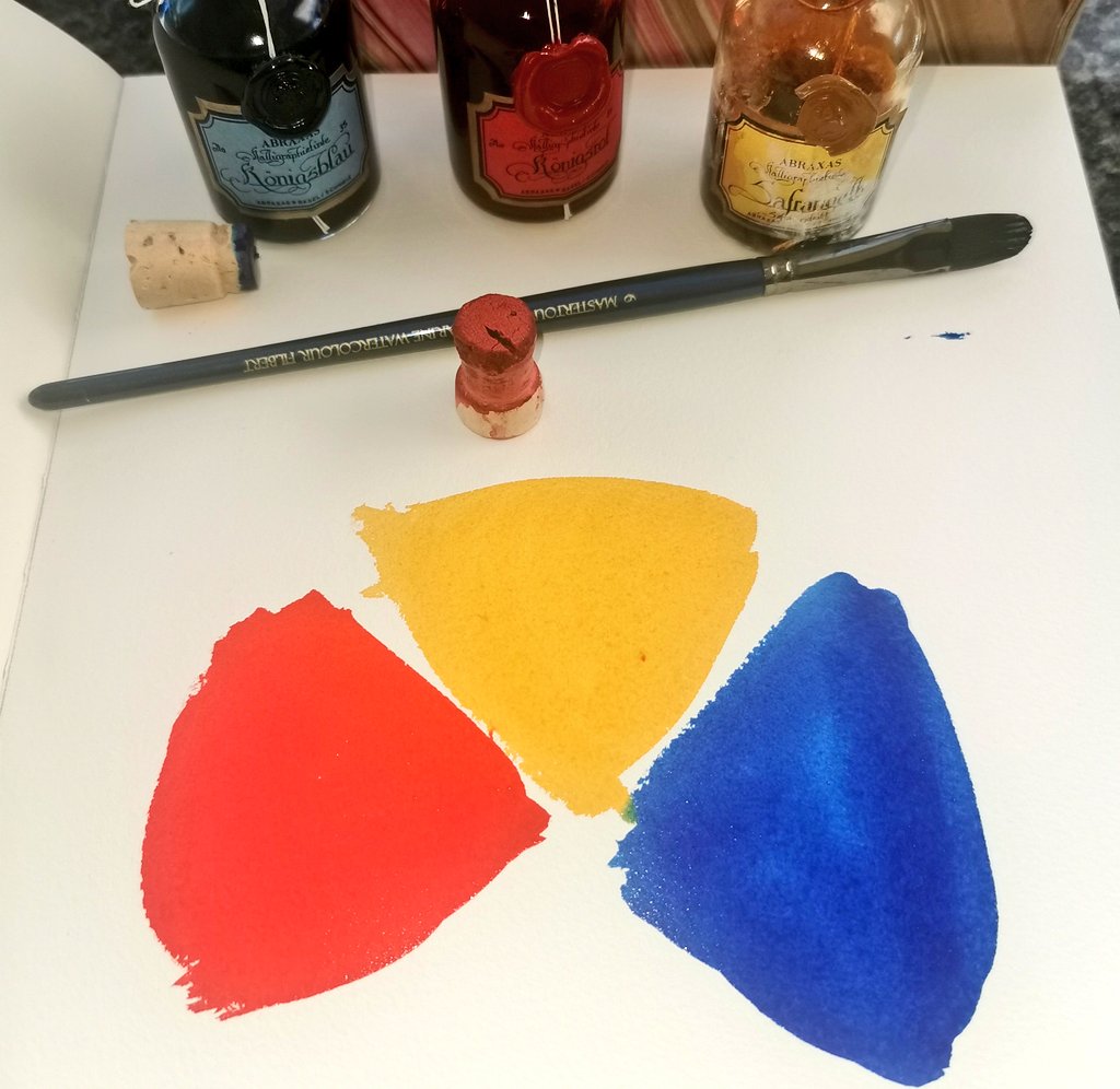 You see the three colours in the middle of the colour wheel: blue, red and yellow? Those are Primary Colours and with those three colours alone, you can make any other colour! Even if your teacher or granny insists that green is a primary colour, it isn't, and here's why: