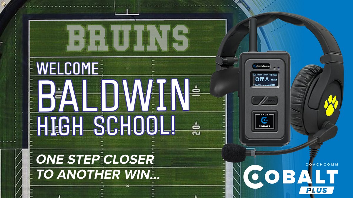 CoachComm's tweet photo. We'd like to welcome HC Steve Carroll and the @baldwin_bruins to the CoachComm family!
Thank you for letting us come alongside to be a part of your team!
#OneStepCloserToAWin
#WinningSolutions
#ForOurCustomers https://t.co/vl8r5VIjpH