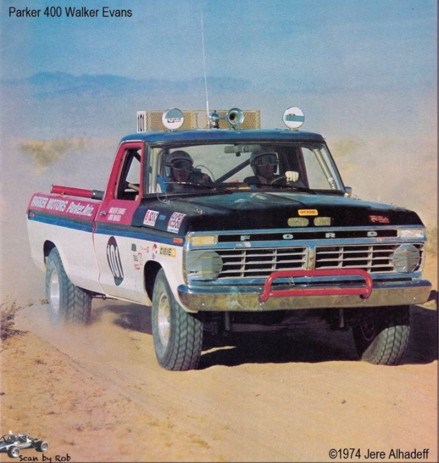 ormhof's tweet photo. #ThrowbackThursday #TBT: 1974 Parker 400. The 35-year-old Walker Evans & Jimmie Baird take Class 8 honors in a Ford truck. Photo: ©Jere Alhadeff. #Parker400 #WalkerEvans #JimmieBaird #Class8 #FordTruck #JereAlhadeff #ORMHOF #OffroadMotorsportsHallofFame #Offroad https://t.co/wus28SQ2dD