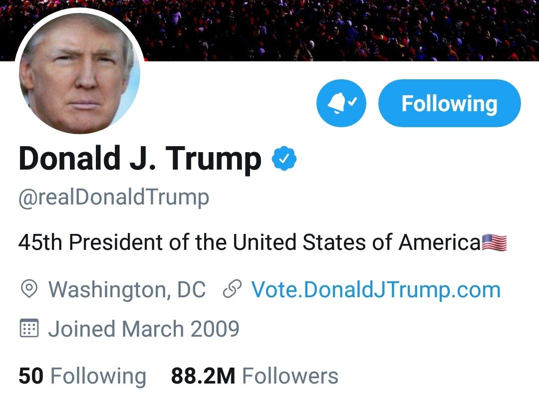 Trump gained almost about 500,000 new followers in a 48 hour timespan.