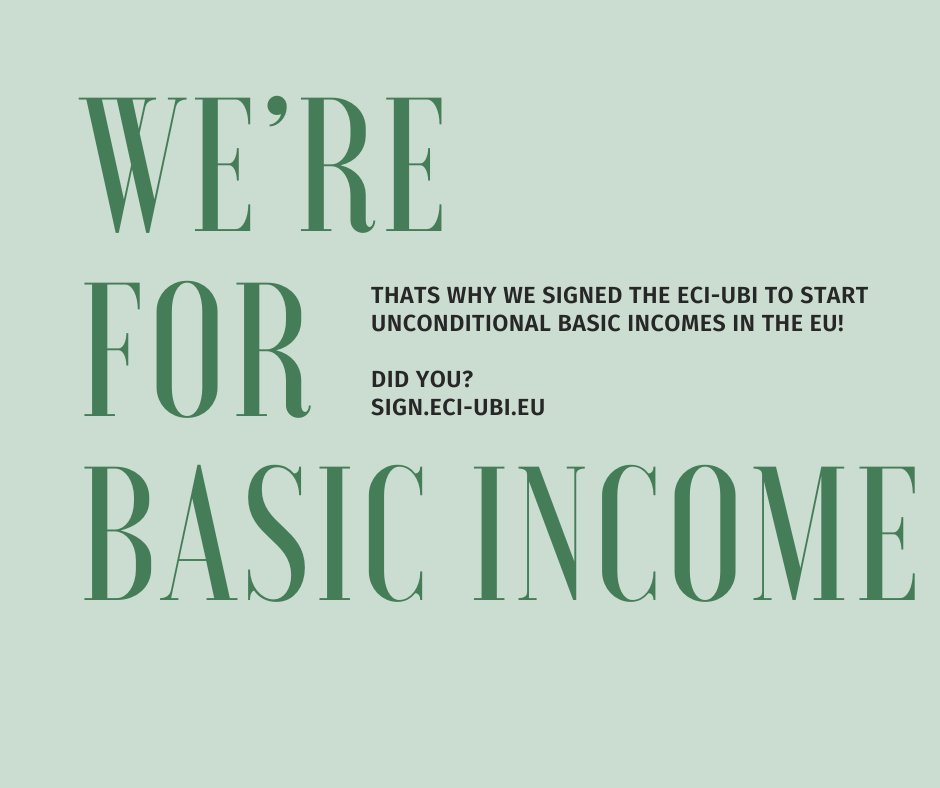sign.eci-ubi.eu Start unconditional  basic incomes in the EU
#basicincome #eci #ubi #petition #citizensinitiative