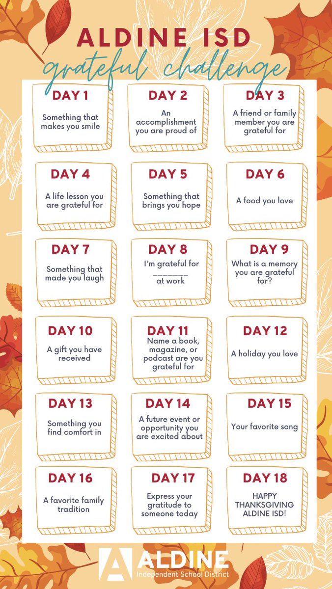 KatyRoede's tweet image. In November, we are embracing an attitude of gratitude in @AldineISD - please join us! Day #1- something that makes me smile is a GREAT VIEW- it shows how big our world is and teaches me to appreciate all the little things life has to offer! #AldineGratitude #AldineAnywhere