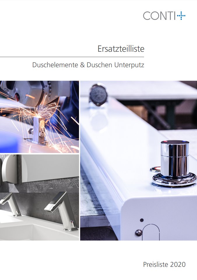 shkjournal's tweet photo. CONTI+ | Ersatzteilpreisliste 2020 für Duschelemente und Unterputz-Duschen @shkjournal @conti_plus #Sanitärraumausstattungen #Sanitärarmaturen
https://t.co/ACGuMpdWLQ https://t.co/uqmk90VE5Z