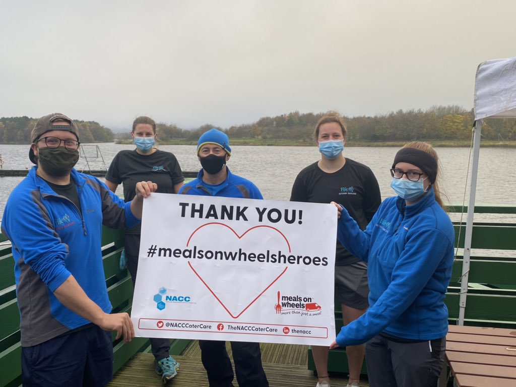 moncun74's tweet photo. @FifeCouncil  @NACCCaterCare #mealsonwheelsheroes #mealsonwheels2020 #morethanjustameal shout out to the Team from outdoor Educational Fife at Lochore Meadows stepped up and help out at Meals on wheels FIfe due to the demand of COVID-19 @FifeHSCP https://t.co/MV3wjcH1Me