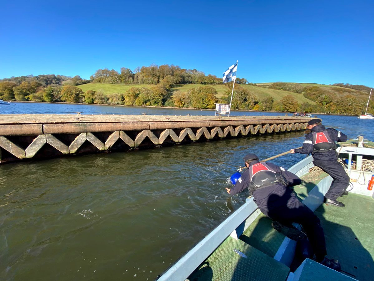 DartmouthBRNC's tweet photo. There have been a lot of man overboards on the River Dart this week (for exercise only) as #RFATidespring division have been working hard on their boat handling skills. #sailorfirst @RFAHeadquarters https://t.co/OGU2geHBCu