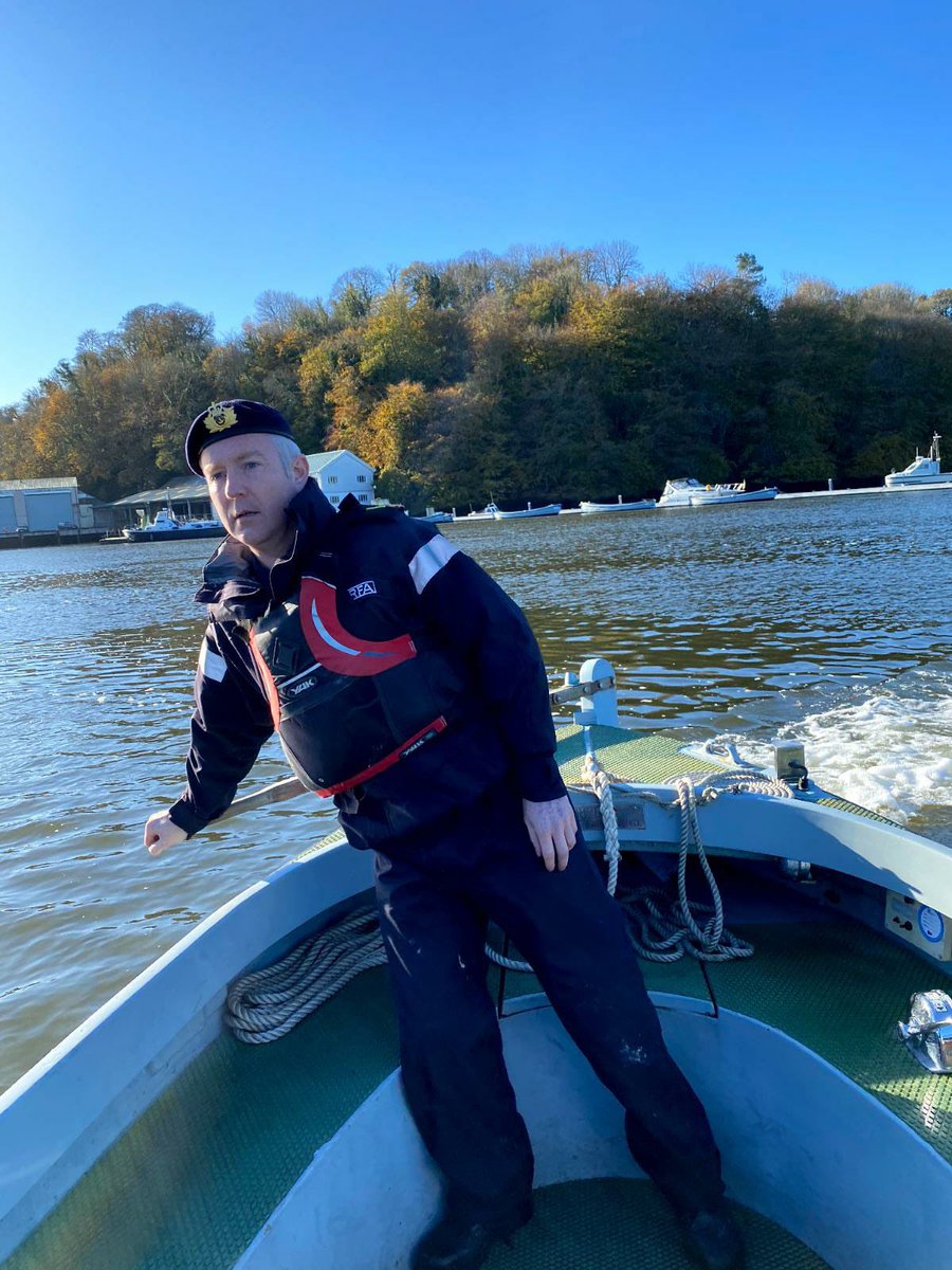 DartmouthBRNC's tweet photo. There have been a lot of man overboards on the River Dart this week (for exercise only) as #RFATidespring division have been working hard on their boat handling skills. #sailorfirst @RFAHeadquarters https://t.co/OGU2geHBCu