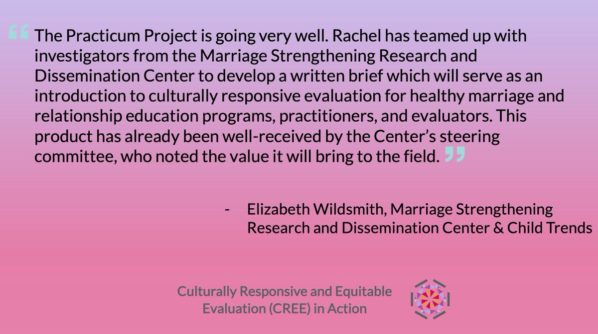 ExpandTheBench's tweet photo. In this #CREEInAction post, Dr. Powell's Practicum Supervisor at @ChildTrends reflects on their experience of having her on their team!
Learn more about the @MASTResearchCtr: https://t.co/KJH6D6QBkR https://t.co/nxuP3XF6AD