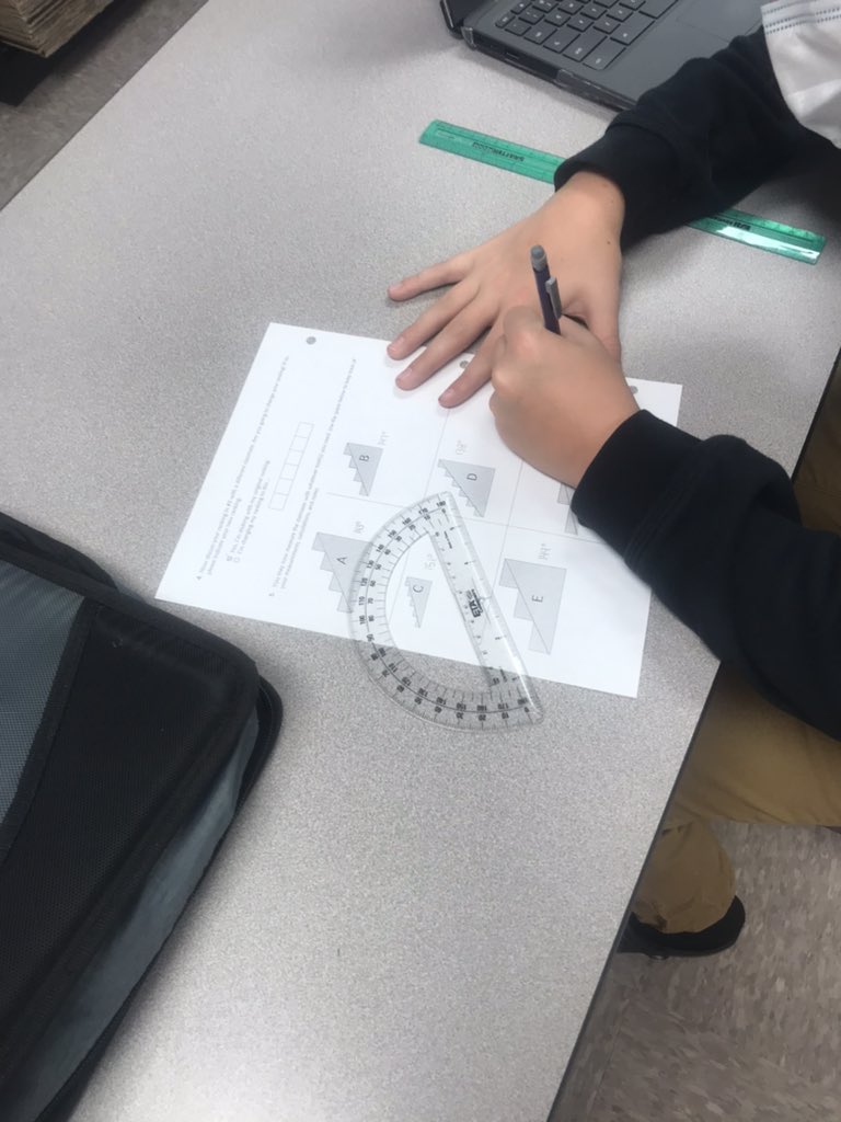 Ss are discovering slope by estimating and measuring the steepness of staircases.