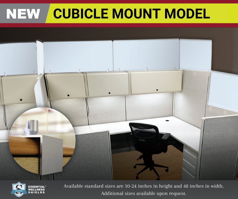🛡️ Protect employees and their workstations with @HowardIndustries New SGuard Cubicle Mount!
The SGuard cubicle mount consists of clear, acrylic panel additions that add height on the existing cubicle for protection from the spread of harmful bacteria. 
#sneezeguards