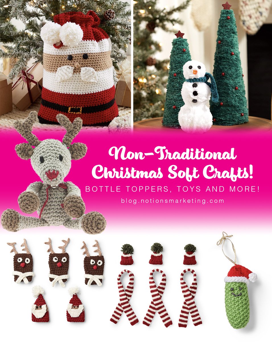 As the weather has gotten cooler, we've turned our crafting hands back to the cozier, winter crafts: sweaters, hats &amp; mittens galore! But are you bored of the usual winter project? 

Check out these fun patterns!👉 blog.notionsmarketing.com