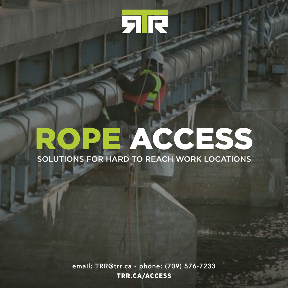 TechRopeRescue's tweet photo. Rope access involves techniques where ropes/specialized hardware are used for safe efficient access to difficult to access work areas. We provide experienced crews with skill sets to work in these locations.

Ask how we can help!
info@trr.ca
709.576.7233
https://t.co/Zv10GUqsdY https://t.co/AVOd04Mzn4