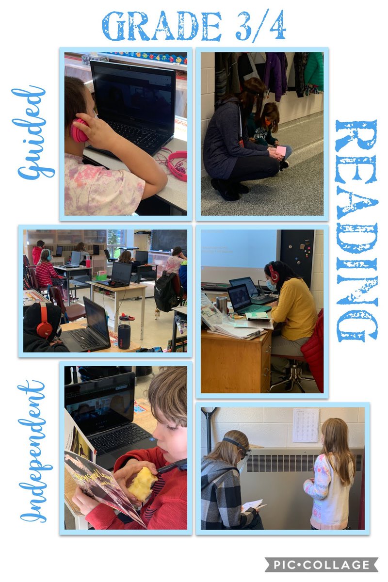 WattPS's tweet photo. It's amazing the way staff make things work for our students even with COVID protocols in place.  In our Grade 3/4 class you'll  find guided reading happening through google meets, online independent reading and some one-on-one supports.  #wattpower #tldsblearns #tldsbreads https://t.co/lwyZrfmq24