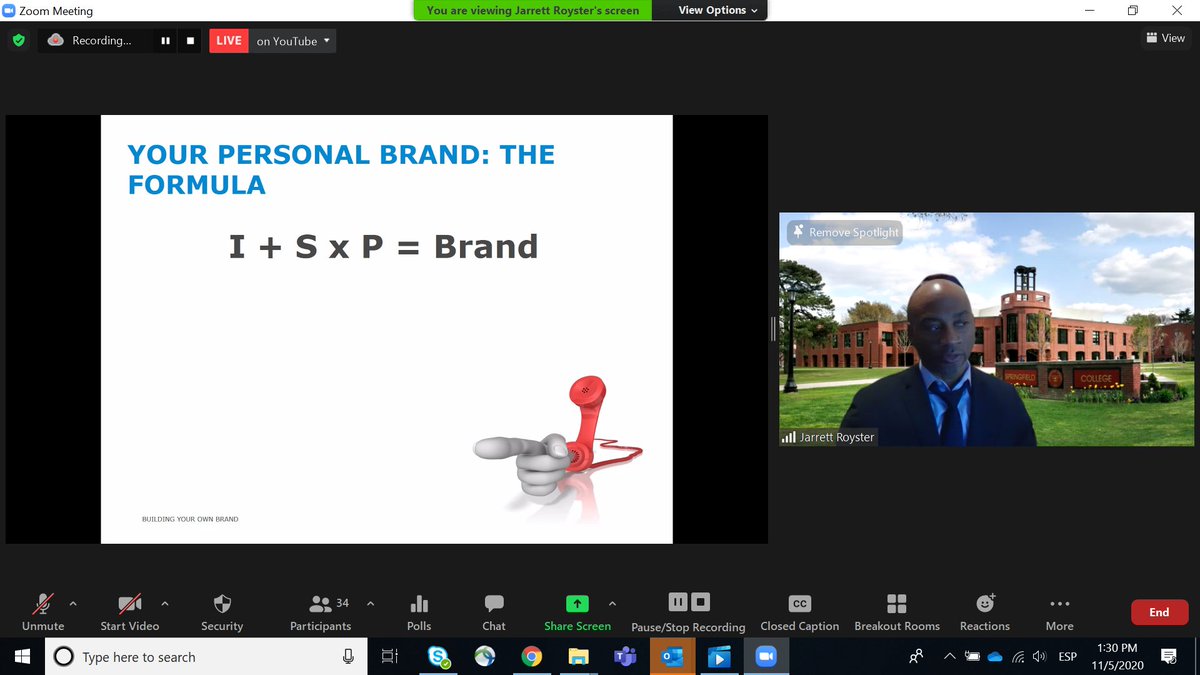 RenataFerrari's tweet photo. Your brand is how others perceive you... it is not how you perceive yourself... Here is Jarrett's personal brand formula... @JarrettRoyster #Uprooting #YForAll #DIGMDWeek @GlobalYMCA Join now at https://t.co/SNKIQSWHU6 https://t.co/phgn2bYq69