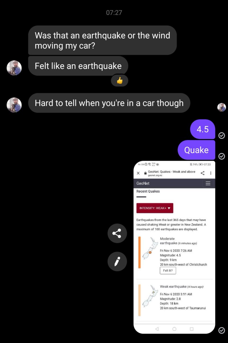 Amzilla1's tweet photo. Everyone always asks me what's it like in NZ? Well one of my favourite games to play is: wind or quake? 😂 #eqnz #Christchurch https://t.co/qKkDT2yz5d