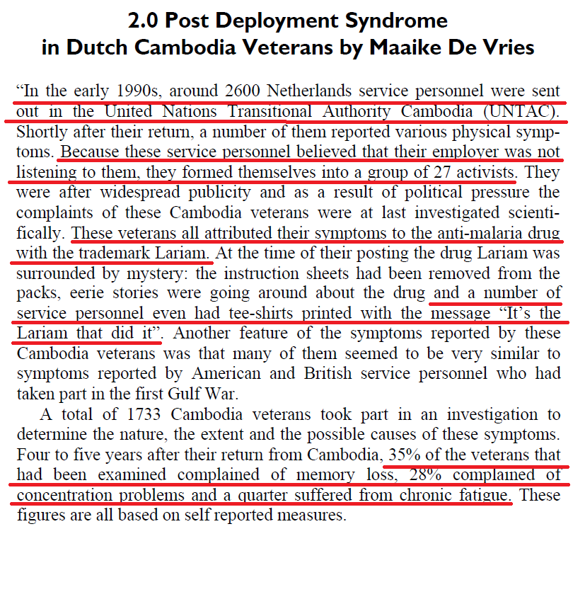 Wolf_S_Punk's tweet photo. @OnTheRails @CharlieCarroll1 #untac #unamic #mefloquine
...and a number of service personel even had tee-shirts printed with the message "It`s the Lariam that did it" https://t.co/TJ3fsmTzwM