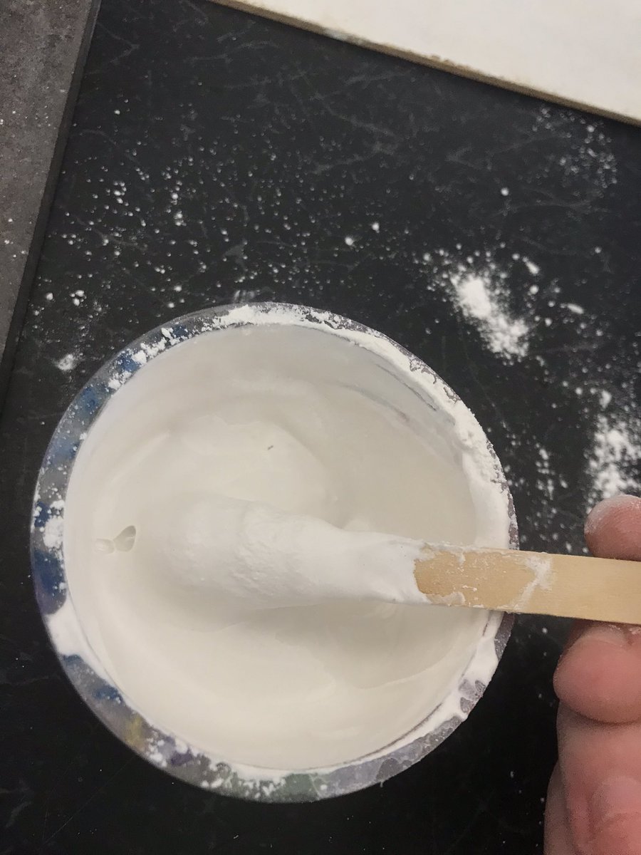 Time to practice how to use plaster for fresco painting (spoiler: it was pretty difficult)