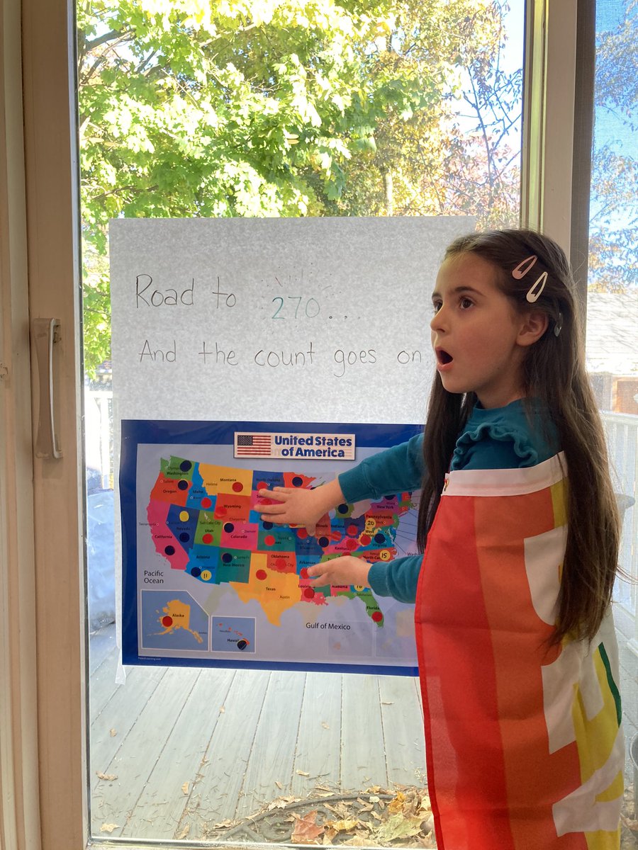 dstaroselsky's tweet photo. Hey @CNN ! Thanks to @JohnKingCNN and @Phil_Mattingly and @SenCasey we’ve had two weeks of learning fun with our own low tech magic wall. #CNNElection #remotelearning #democracyisworththewait #makelearningmatter https://t.co/9HJ52Pq3hQ