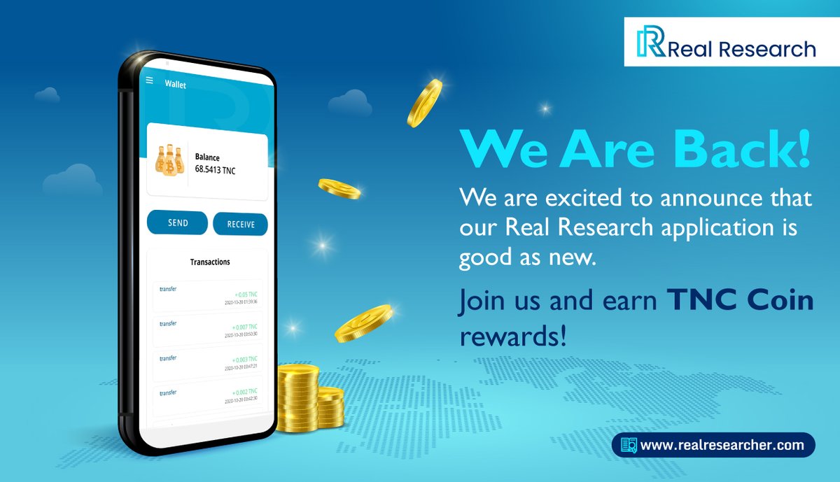 realresearch_'s tweet photo. The #RealResearch team has finalized updating the latest version of our #decentralized ๐ฒ #app.
You can ๐ค join us again and answer #surveys in order to earn #TNCCoin ๐ฅ #rewards.
Thanks for understanding!
#RealResearcher #RRMedia #Research #Insights #Androidapp #Mobileapp https://t.co/ul3VDYC0mw