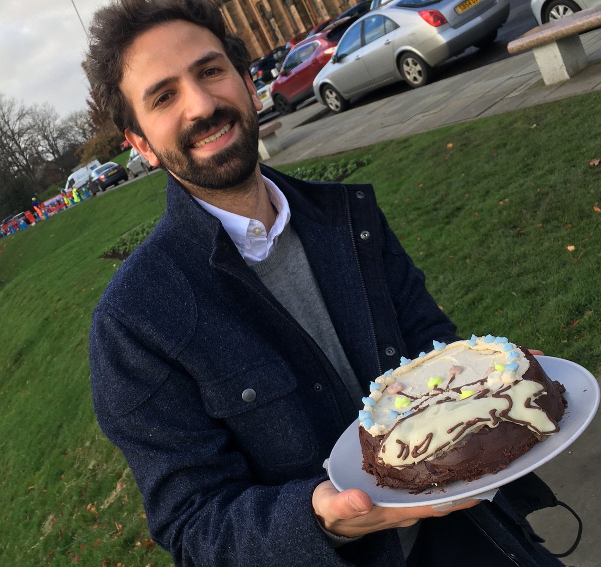 DrKathrynElmer's tweet photo. Congrats @Marco__Crotti on a successful viva today (*whoa, no corrections!*) on whitefish evolutionary conservation, PhD w/ @DrKathrynElmer & @C_Adams1758. Many thx viva panel @genvlp @BarbaraMable1 @shaunkillen #MVLS-DTP @UofGMVLS @IBAHCM @IbahcmT #glasgowfishbiology #PhDcakes https://t.co/YnPBVwRnFK