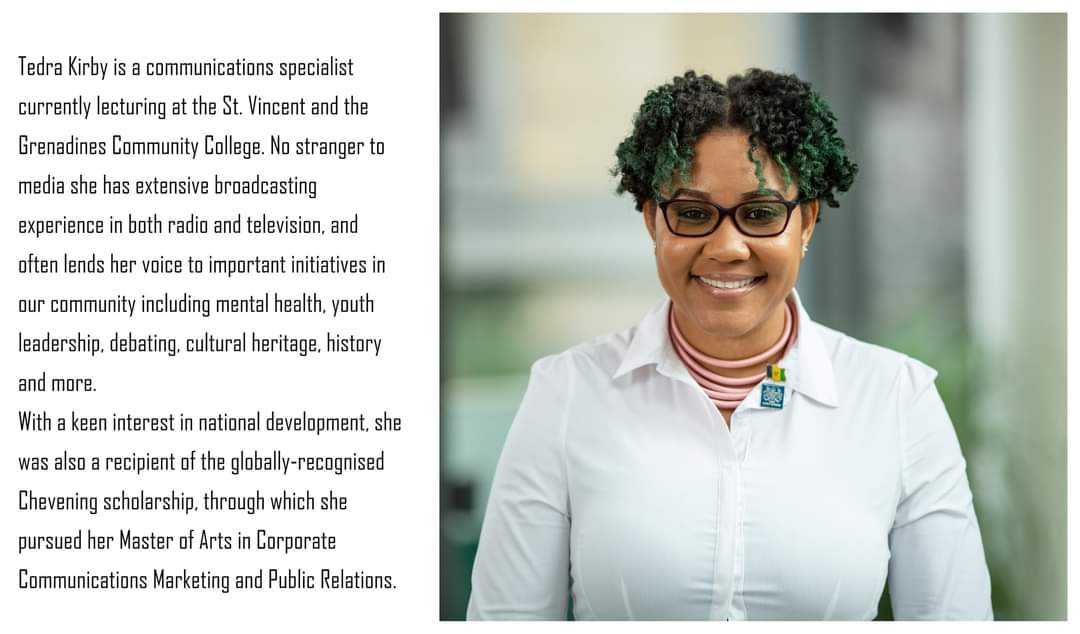 wineandchat1's tweet photo. Beginning with our esteemed moderator @TedraKirby.
Tedra is Lecturer by day and a Communications Specialist by  profession. Only the best for you this election season!

#svgvotes #elections2020 #svg #caribbeanelections #vote https://t.co/8aYqZ5yBk2