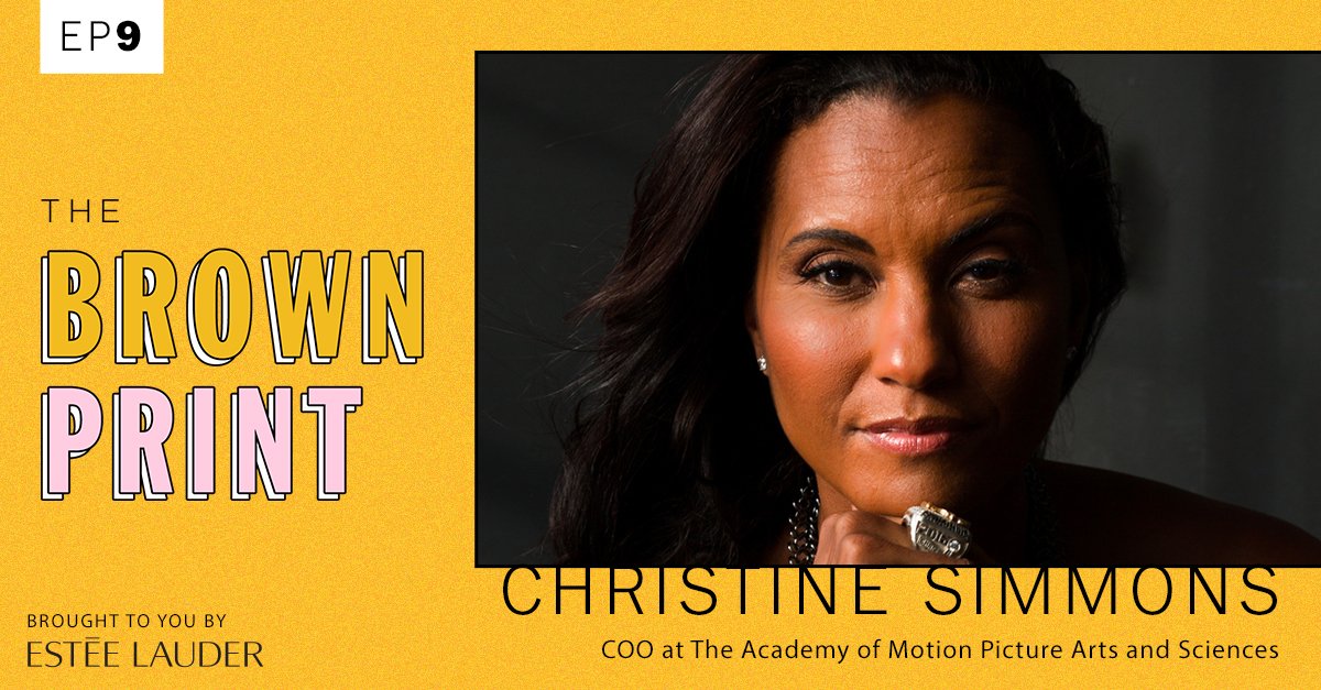 brownprintpod's tweet photo. #TheBrownprintPodcast: @CariChampion speaks with Christine Simmons, COO at @theacademy. Christine talks about the importance of capitalizing on chance encounters and putting yourself out there. https://t.co/fqEE6rypys @esteelauder #ad https://t.co/anW5Lg637k