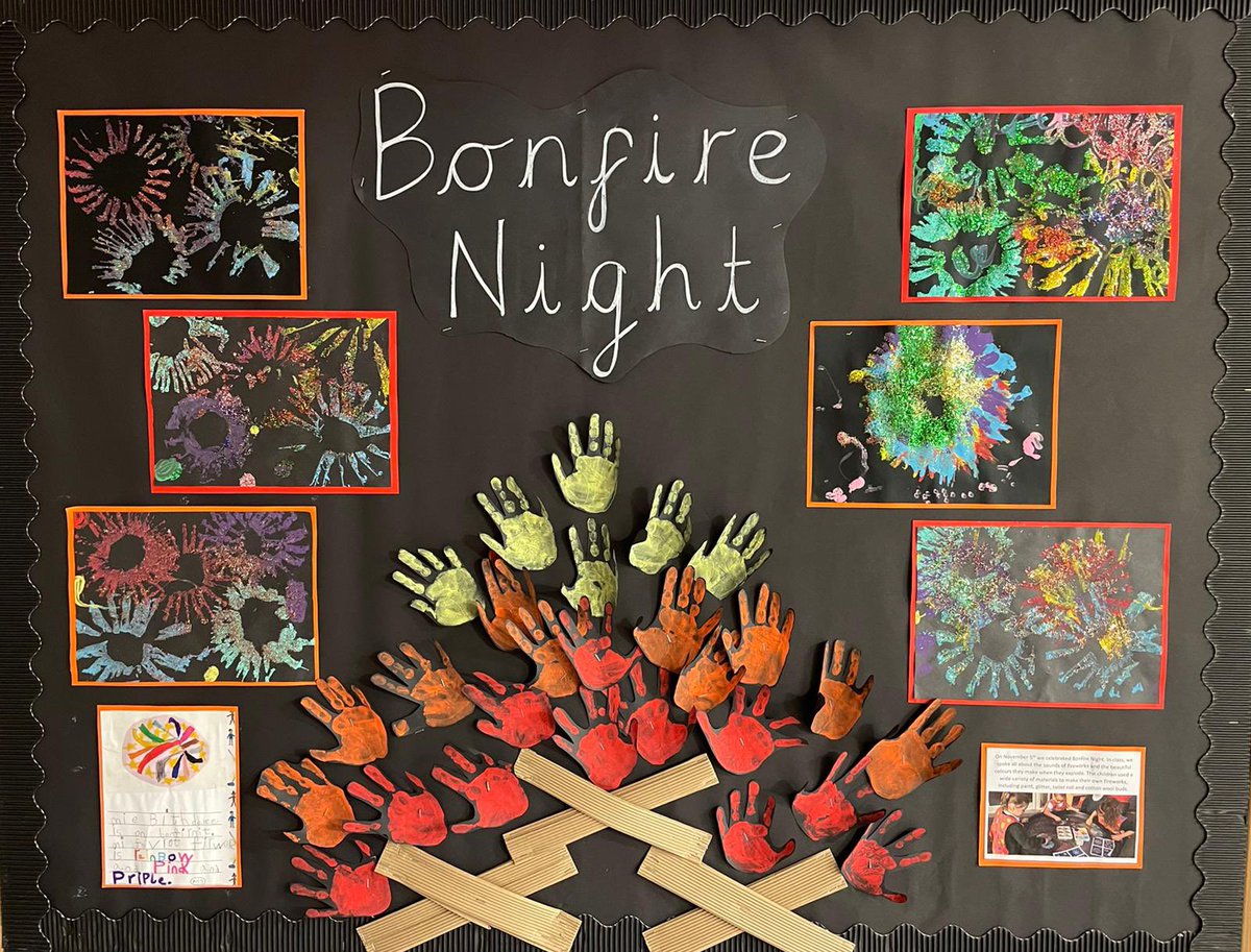 EyfsSsas's tweet photo. Happy Bonfire Night everyone! Reception have had lots of fun today using paint and glitter to create their own magical firework displays! 🤩✨🎆🎇 https://t.co/8LtrbUB6xF