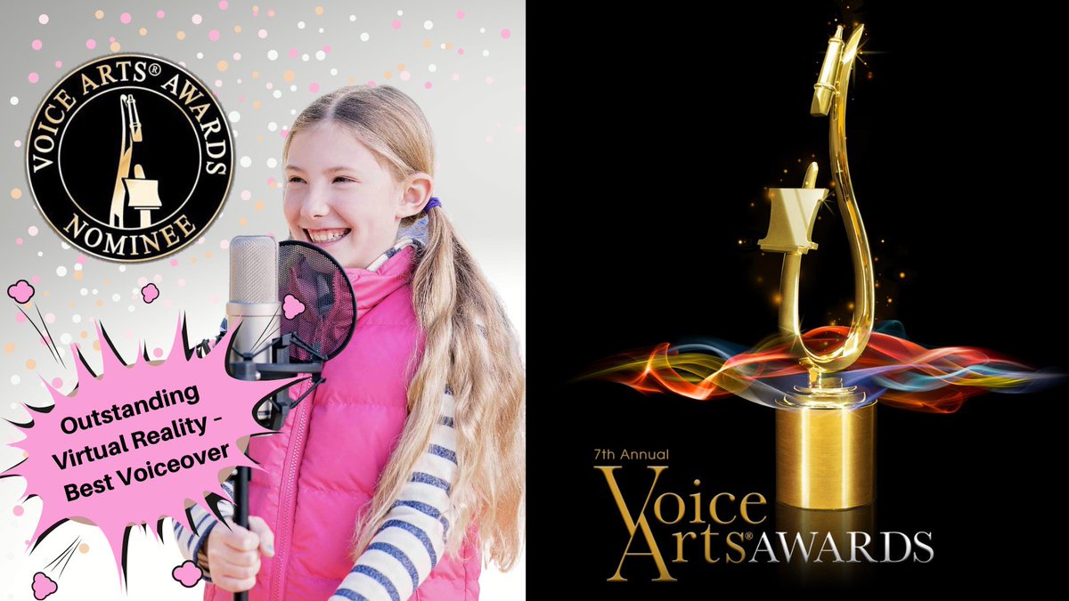 JenKnightVO's tweet image. Here's a nominee I'm 100% behind.😁 Congrats to all the SOVAS Voice Arts Awards nominees--including my kid!  #proudmama  
If you're looking for an adorable VR app for your kid, check out Clio's Cosmic Quest by Wonderscope.