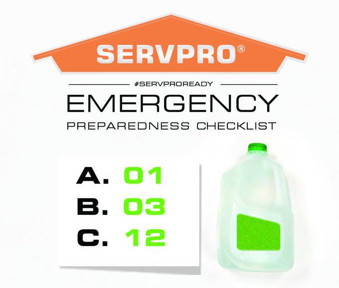 Always stay prepared! 
How many gallons of water per person per day do you need for an emergency situation? 
Call us today (843-665-4949) for your home and business needs! #SERVPRO