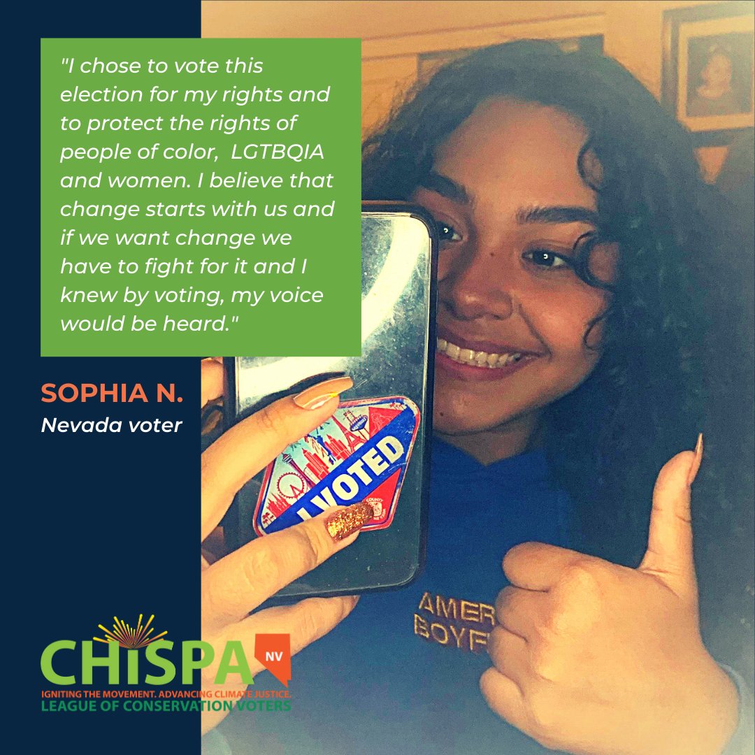 "I knew by voting, my voice would be heard." Our voices matter.  #NVVotes  #LatinasVote  #EveryVoteCounts