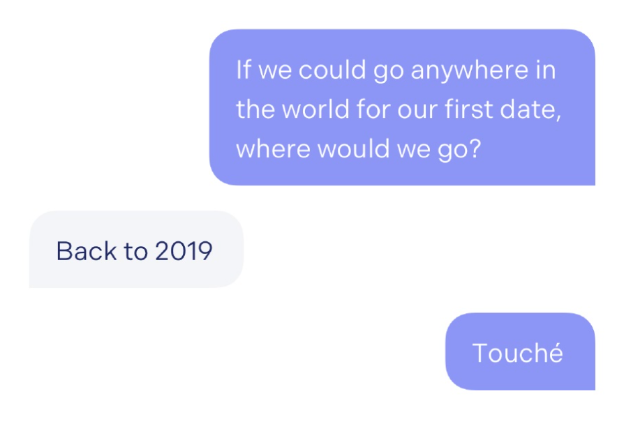 My ship match thinks he's clever.