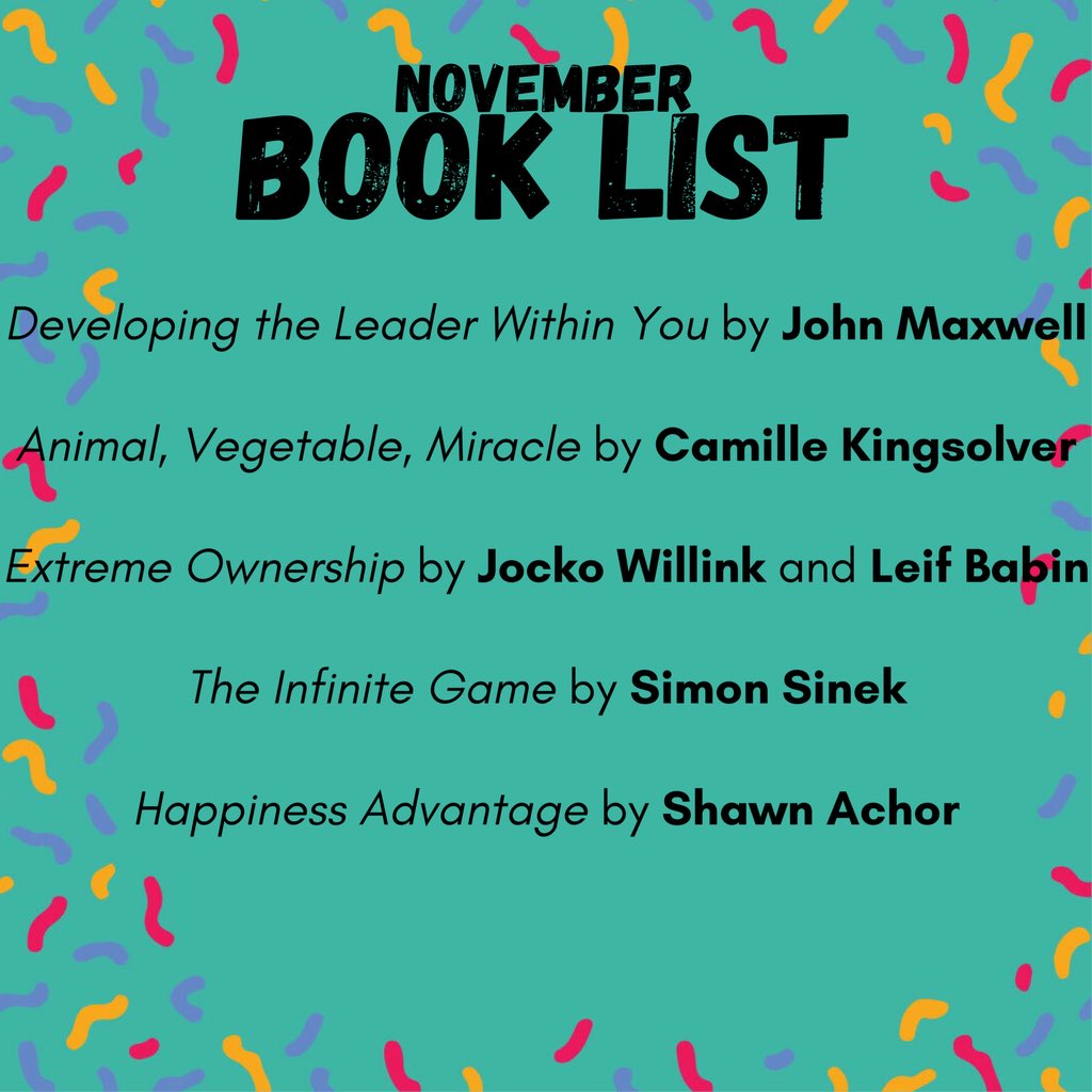 RYLEAD5810's tweet photo. Need something to read? Here ya go! 

Each month we will be giving you a few book recommendations so stay tuned!! https://t.co/DEK6bCVQo3