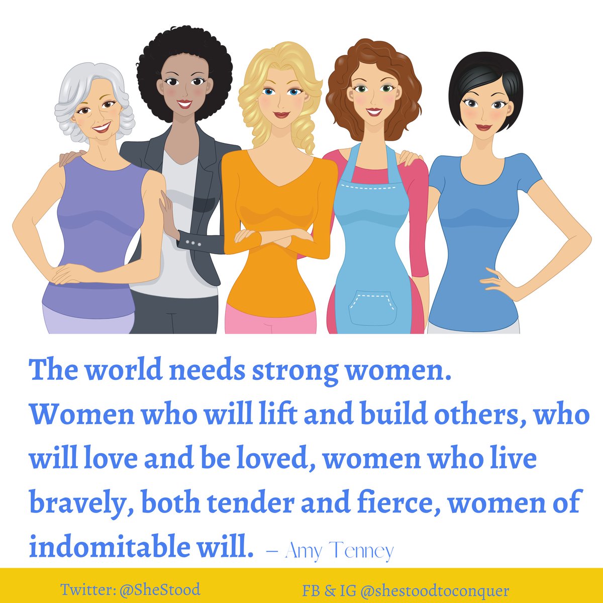 SheStood's tweet photo. The world needs strong women.

#shestoodtoconquer https://t.co/rJ2nL3FpI2