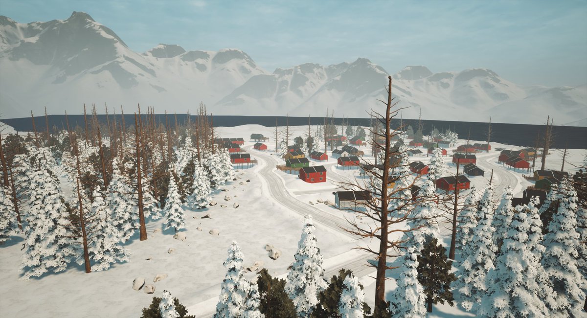 SanderVestjens's tweet photo. Some #screenshots from our snowmobile driving game which I'm developing together with @RealMrSky at Uni. I was responsible for the #leveldesign off the second town on the other side of the mountain. It's an absolute blast to drive around.
#UE4 #gamedev #openworld #Lofotenislands https://t.co/PKWYActYjG
