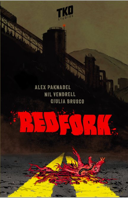 Let's start off with REDFORK. Any fans of horror (be it Psychological, Creature, or Cosmic) will want to jump on this one.  @AlexPaknadel writes a story that assaults the mind, heart, and guts all at once.