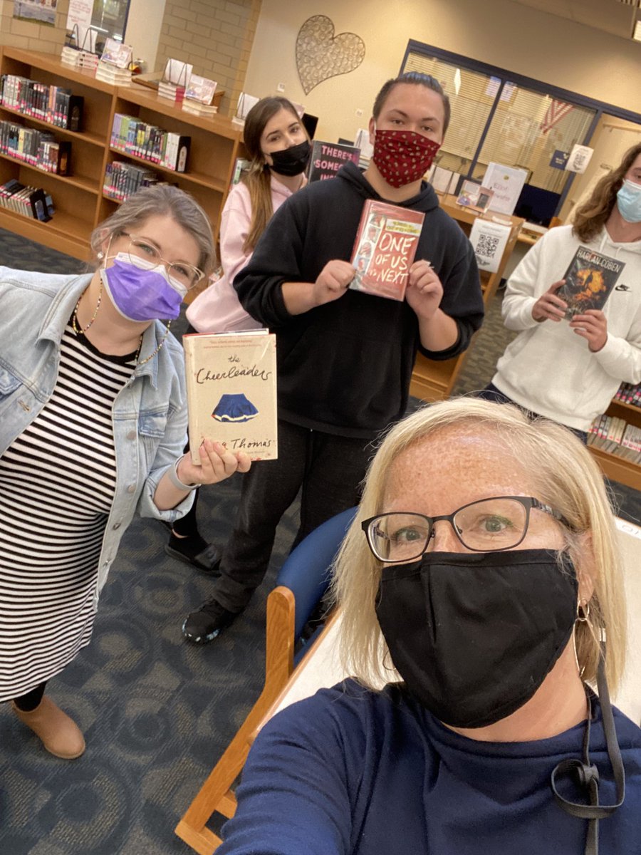 dmbeecher's tweet photo. @QICommunity1 @indyELA_ S came to the @DCHS_hawks library for mystery, suspense/thriller genre dating. Small but mighty group! #SchoolLibrary #Axis360 #DecaturProud https://t.co/w7CyjixGOq