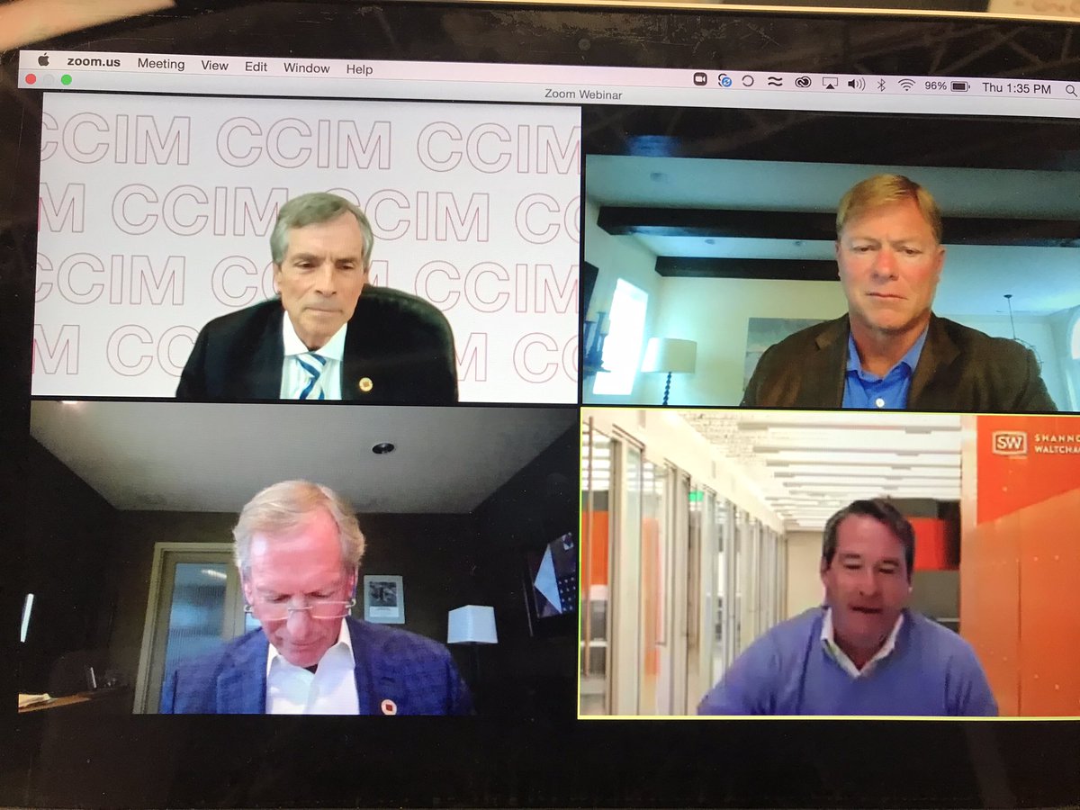ShanWalt's tweet photo. SW Partner Len Shannon is currently presenting on the @ccim 2020 Global Conference panel on Surviving Economic Downturns. He recommends protecting your mind first and foremost to make it through tough times. #cre #economy #recession #staypositive #mentalhealth https://t.co/x4bDPEWULI