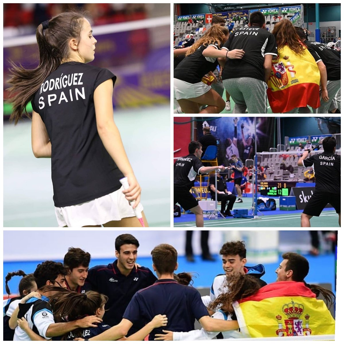 BadmintonESP's tweet photo. No pudo ser... pero CÓMO NOS HAN HECHO DISFRUTAR ‼️

Enorme papel del equipo 🇪🇦 en el Europeo #EJC2020 con Lucía Rodríguez y la pareja Jacobo Fernández y Rubén García rozando las medallas.

¡Enhorabuena, EQUIPO! 👏👏👏👏 https://t.co/IyhatmlbXP