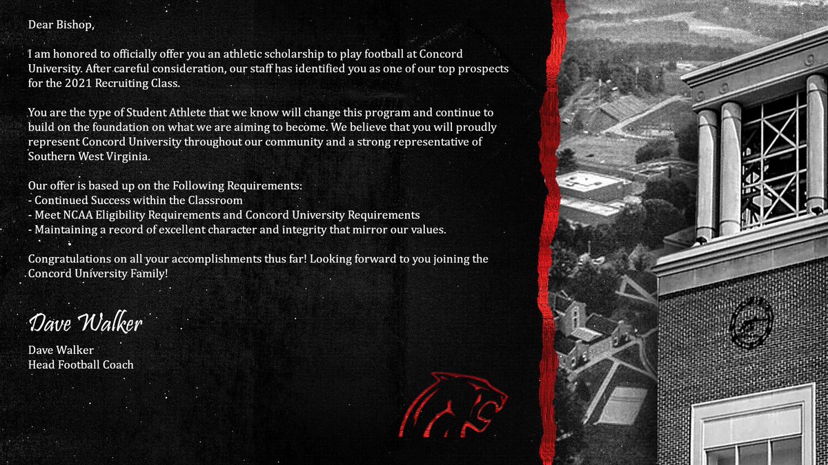 BalloutBishop's tweet photo. Blessed to receive an offer from Concord University!! @coachdavewalker @ConcordFootball @Recruit757 https://t.co/hmEmZmAr2m
