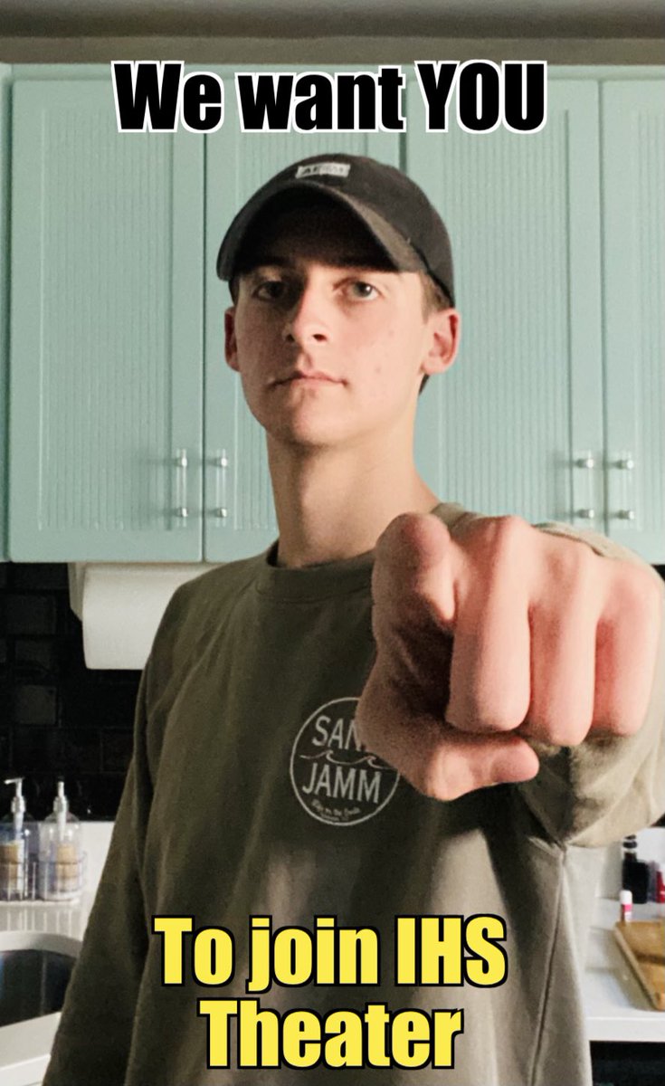 Ayo, IHS Theater gang, it’s your secretary Conner here to say: We want YOU to join our Schoology class and audition for the Fall production! Auditions are due Monday! Those interested in cast and crew are all welcome!                                Schoology code: FVBZ-W8S7-FCVR6