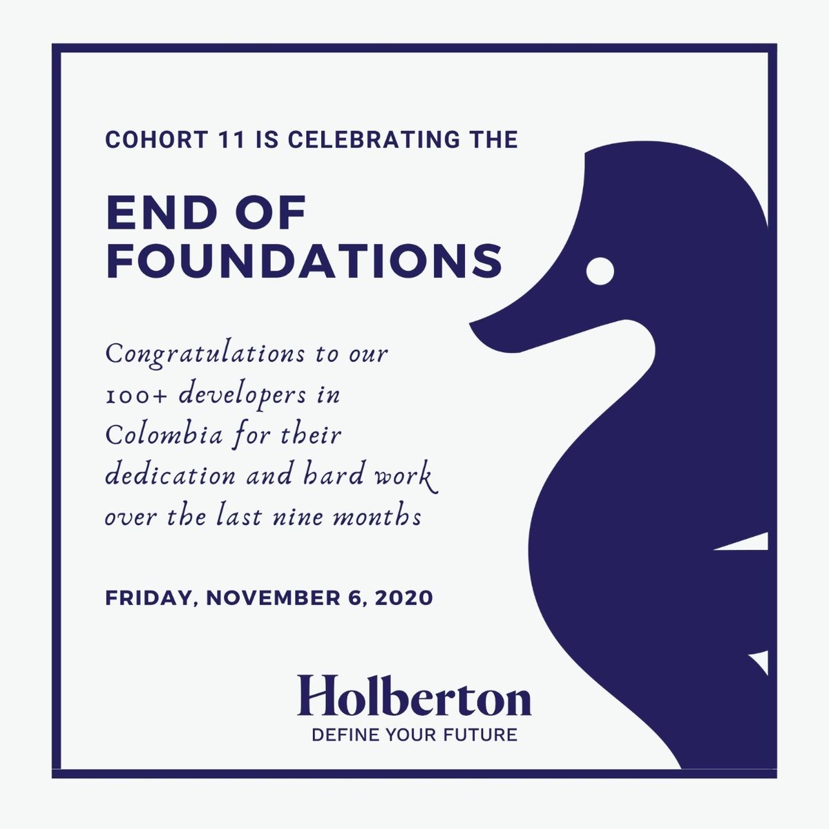 HolbertonCR's tweet photo. Congratulations to #Cohort11 in #Bogotá, #Medellín, #Cali and #Barranquilla for completing Foundations! 👏👏 https://t.co/4RUDtqHCY1