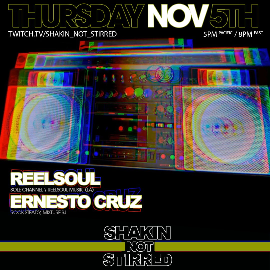 Join me this evening at 5pm (Los Angeles time) 8pm (New York Time for a DJ set for Shakin’ not stirred for my boy Roger Moorehouse on TWITCH.TV/SHAKIN_NOT_STI…
#reelsoul #reelsoulmusik