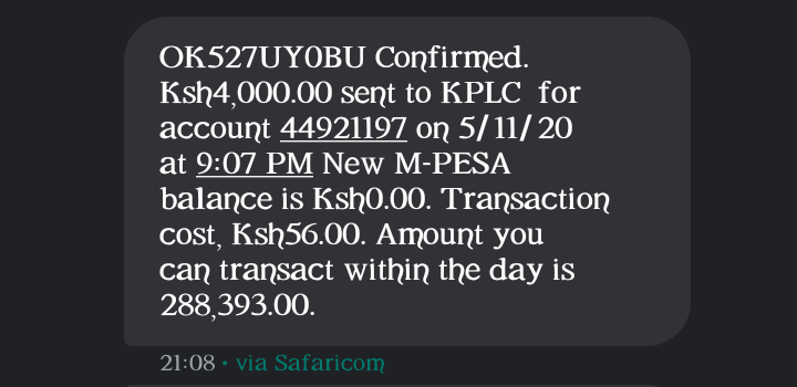 JuliusMauka's tweet photo. @KenyaPower_Care 
Please update this transaction. Am waiting to see changes via the app https://t.co/04zsjCBWI8