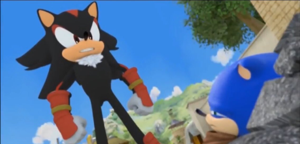 Context for Sonic Boom Out of Context on X: Shadow, you don't look cool  standing like that. You look like you're mad at Sonic because he didn't let  you have your turn