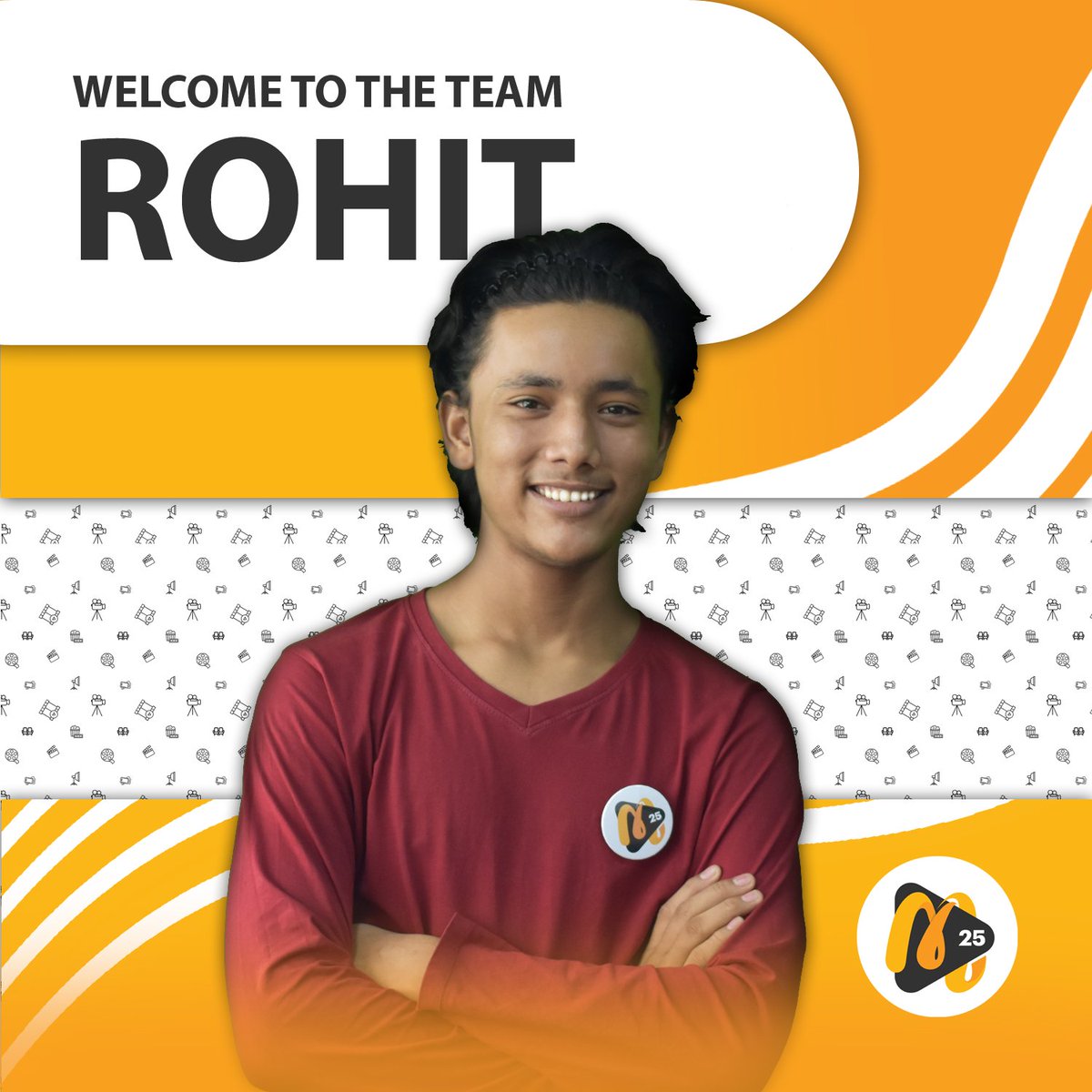 Mln25studios's tweet photo. Welcoming our member, Rohit. An Actor who can immensely work over time with millions of re-takes, action, cut, camera rolling and yet never get tired. 
Follow us @Mln25studios
#studio #shortfilm #films #acting #actor #movies #music #drama #genre #horror #actingskills https://t.co/x8eDoGhlFO