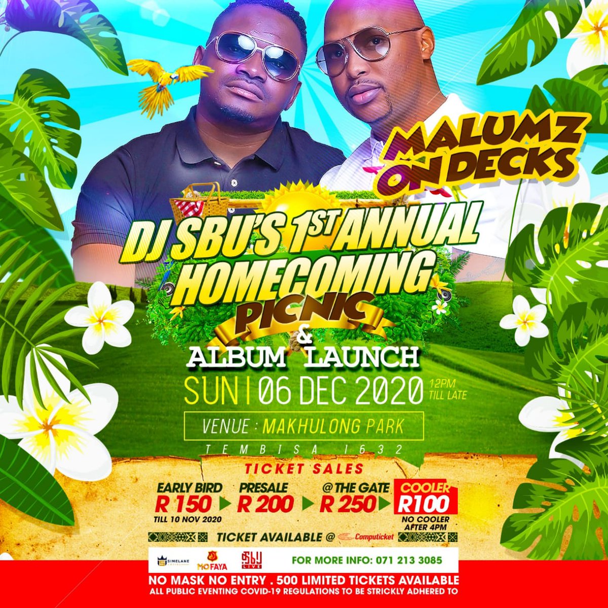 djsbu's tweet photo. @Malumzondecks
DJ Sbu's 8th album drops Friday 4th December 2020!
DJ Sbu's 1st Annual Homecoming Picnic and Album Launch Sunday 6th December 2020 Makhulong Park, Tembisa
DJ Sbu - #Mpambane
DJ Sbu - #Stronger
Both out on all digital platforms worldwide! https://t.co/yxWB9fzD48